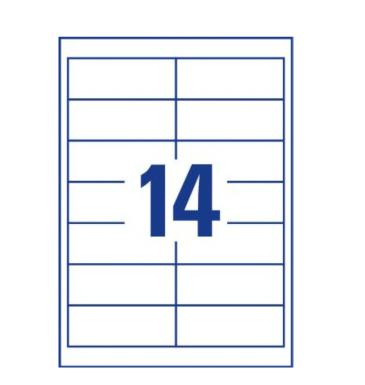 Etiket Avery Zweckform 3678 97x37mm wit 1400 etiketten | 5 stuks