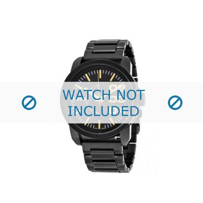 Diesel horlogeband DZ1566 Roestvrij staal (RVS) Zwart 24mm