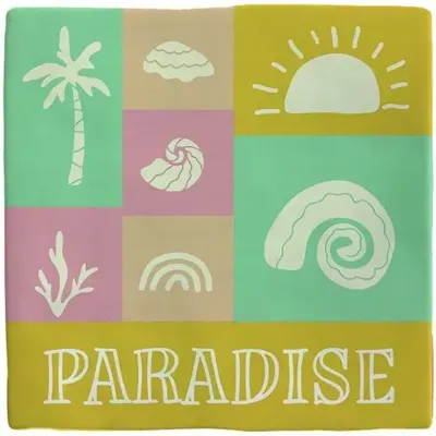 Plenty Gifts tegeltje keramiek paradise 10x10cm multi