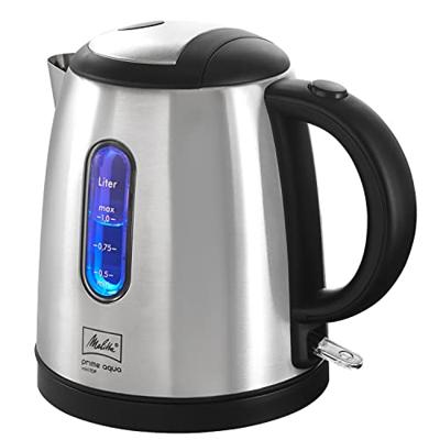 Melitta Prime Aqua Mini Top Waterkoker 1L 2200W RVS/Zwart - thumbnail