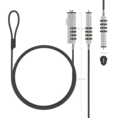 Veiligheidskabel Aisens ASLK-D50N05-BK 1,5 m
