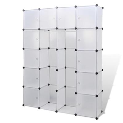 VidaXL Modulaire kast met 14 compartimenten wit 37 x 146 x 180,5 cm