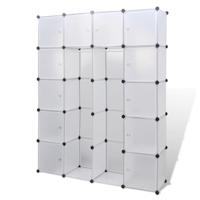VidaXL Modulaire kast met 14 compartimenten wit 37 x 146 x 180,5 cm - thumbnail