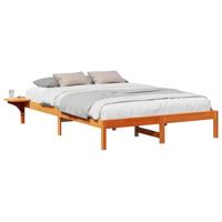 Bedframe met nachttafels Bruin 160 x 200 cm Wasbruin - thumbnail
