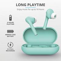 Trust Mobile Nika Touch Draadloze Bluetooth Oordopjes, Wireless Earphones met Oplaadcase (16 uur Speeltijd, Ingebouwde Microfoon, TWS) Turquoise - thumbnail