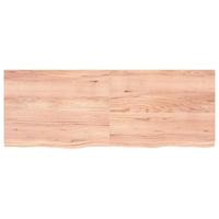 Wandschap 160x60x(2-4)cm behandeld massief eikenhout lichtbruin - thumbnail