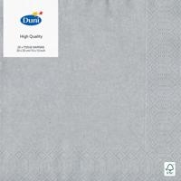 Duni servetten zilver 33x33 cm - thumbnail