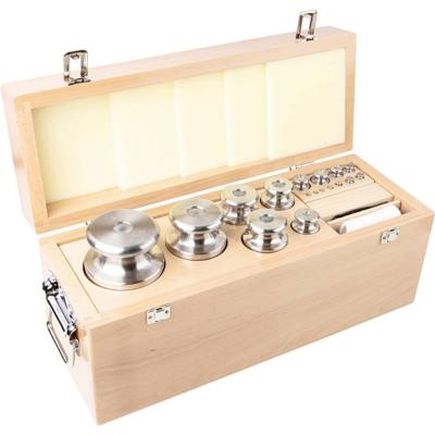 Kern 35409 Gewichtenset 354-09, OIML-klasse M2, nominale waarde 1 g - 10 kg, knop, roestvrij staal fijngedraaid (OIML), in houten etui
