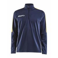 Craft 1905611 Progress Halfzip Tee LS M - Navy/Yellow - S - thumbnail
