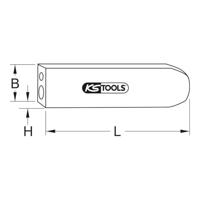 KS Tools 1292218 Niettrekker en hoofdmaker, gecombineerd, 10 mm (l x b) 160 mm x 40 mm - thumbnail
