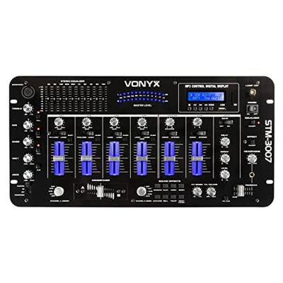 Skytec STM-3007 6-Kanaals 19 inch mixer met SD/USB/MP3/LED/Bluetooth - thumbnail