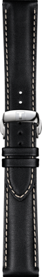 Horlogeband Tissot T600045690 / T9274074606101A Leder Zwart 20mm
