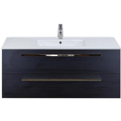 Seville Badmeubelset 120 cm - 2 Laden Black Oak - Wastafel Enjoy Enkel