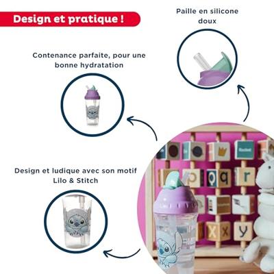 Rietjesbeker - THERMOBABY - 295 ml - Lekvrij - Lilo & Stitch