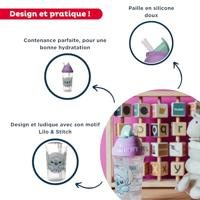 Rietjesbeker - THERMOBABY - 295 ml - Lekvrij - Lilo & Stitch - thumbnail