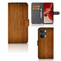 OnePlus Nord 3 | Book Style Case | Donker Hout - thumbnail