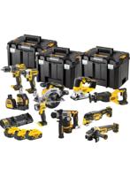 DeWALT DCK1012P4T-QW 18V XR Brushless combiset 10-delig in TSTAK koffers incl. 4x 5.0Ah accu&apos;s en lader - thumbnail