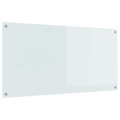 VidaXL Keuken spatscherm wit 120 x 60 cm gehard glas