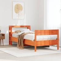 Bedframe zonder matras massief grenenhout wasbruin 90x190 cm - thumbnail