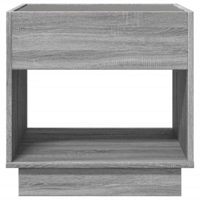 Nachtkastje met Infinity LED 50x50x50 cm grijs sonoma eiken