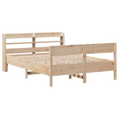 Bedframe zonder matras massief grenenhout 135x190 cm
