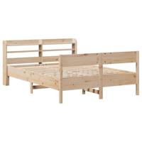 Bedframe zonder matras massief grenenhout 135x190 cm - thumbnail
