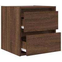 Nachtkastje wandgemonteerd 38x34x40 cm bruin eikenkleur - thumbnail