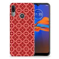Motorola Moto E6 Plus | TPU bumper | Batik Rood - thumbnail
