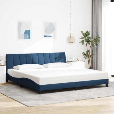 Bedframe zonder matras "Hanko" stof blauw 200x200 cm