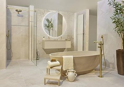 Ben Vivid inloopdouche incl. antikalk 120x200cm geborsteld messing