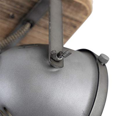 QAZQA Industriële spot staal met hout kantelbaar - Emado