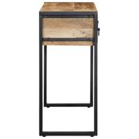 Wandtafel 100x35x75 cm massief ruw mangohout - thumbnail
