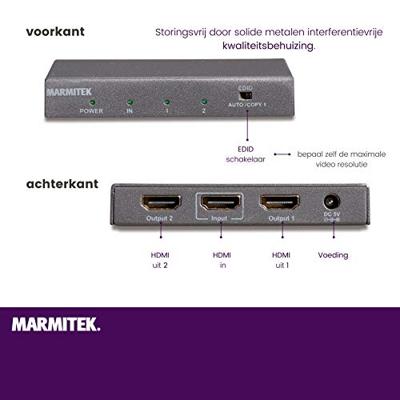 Split 612 UHD 2.0 - HDMI splitter 4K 60Hz - 1 in / 2 uit - thumbnail