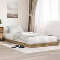 Vloer bedframe Artisan Eiken 100 x 200 cm Bewerkt hout - thumbnail