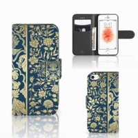 Apple iPhone 5 | 5s | SE Hoesje Beige Flowers - thumbnail