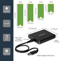 StarTech.com Dubbele sleuf schijfbehuizing voor M.2 NGFF SATA SSDs USB 3.1 (10Gbps) RAID - thumbnail