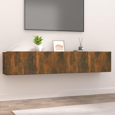 Tv-meubelen 2 st 80x30x30 cm bewerkt hout gerookt eikenkleurig