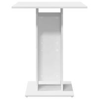 Bistrotafel 60x60x75 cm bewerkt hout wit - thumbnail