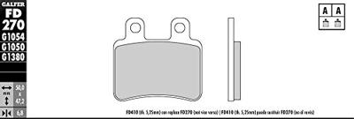 GALFER remblokken "fd270" brake pad fd270 g1054 organic standard