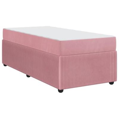 Bedframe met matras Roze 80 x 200 cm Stof