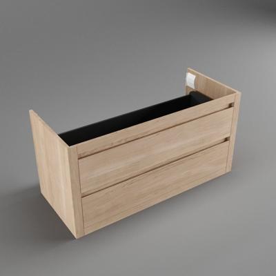 Forzalaqua Gela Onderkast 100x51x50cm met 2 Lades Greeploos Smoke Massief Eiken Forzalaqua Gela Onderkast 100x51x50cm met 2 Lades Greeploos Smoke Massief Eiken