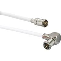 Schwaiger Antenne Aansluitkabel [1x F-quickstekker - 1x Mini-DAT-stekker] 1.50 m 90 dB Wit - thumbnail