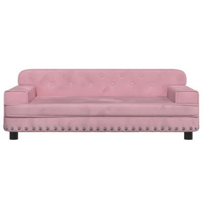 vidaXL Hondenmand 90x53x30 cm fluweel roze, hondenbank, hondenbed, dierenmand, huisdierenbank, huisdierenmand, dierenbed, huisdierenbed, hondenkussen