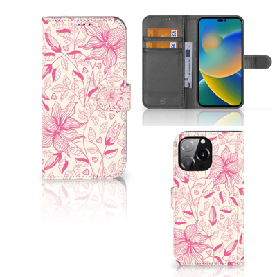 iPhone 14 Pro Max Hoesje Pink Flowers iPhone 14 Pro Max Hoesje Pink Flowers