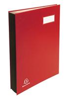 Exacompta handtekenmap voor ft 24 x 35 cm, uit karton overdekt met pvc, 20 indelingen, rood - thumbnail