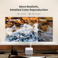 Yaber Draagbare beamer L2 Plus 4K Outdoor met WiFi 6 en Bluetooth, naadloze autofocus, geïntegreerd Android-systeem met verstelbare hoek voor iPhone/tv-stick/HDMI/USB/laptop/PS5 - thumbnail