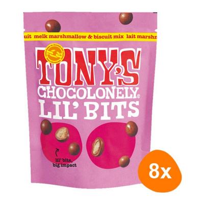 Tony's Chocolonely - Lil'Bits Melk marshmallow & biscuit mix - 8x 120g