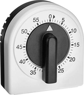 TFA Dostmann Analoger Küchen-Timer Kookwekker Wit-zwart Analoog