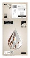 Eglo HanglampCarlton 1 20cm wit met goud - 43001 - thumbnail