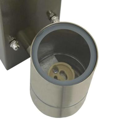 Buiten Wandlamp Zilver 6,5 x 10,5 x 16 cm RVS en Glas